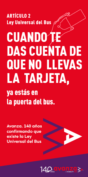 Imagen campaña Ley Universal, artículo 2. Cuando te das cuenta de que no llevas la tarjeta, ya está en la puerta del bus.